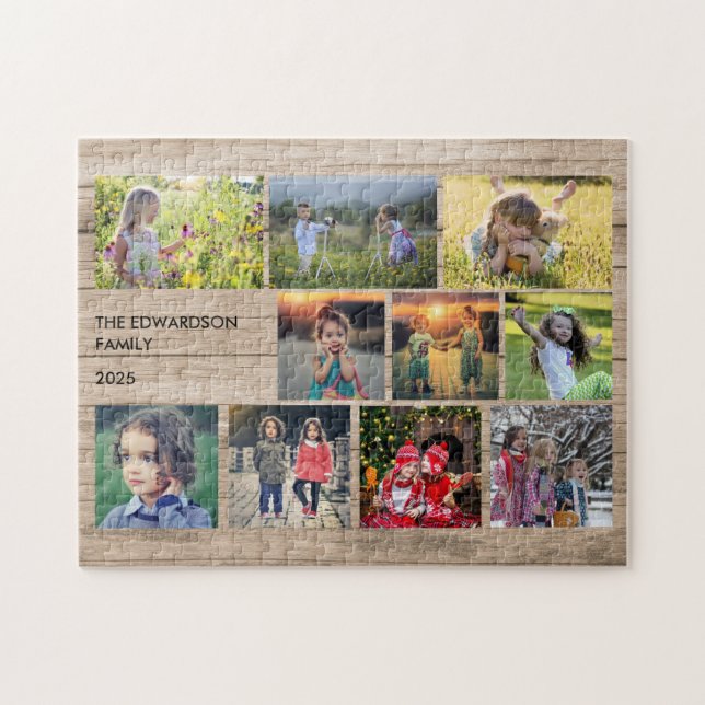 Create your own family photo collage jigsaw puzzle (Horizontal)