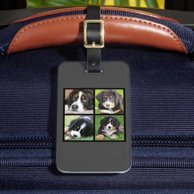 Create your own family photo collage luggage tag (Front Insitu 2)