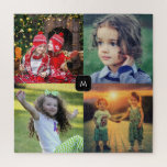 Create your own family photo collage monogram jigsaw puzzle<br><div class="desc">Make your own most beautiful family photo puzzle.
You can personalise it and add your most beautiful photos and monogram. Great fun !</div>