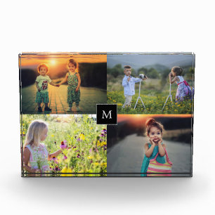 Create your own family photo collage monogrammed block