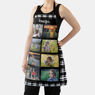 Create your own family photo collage name apron