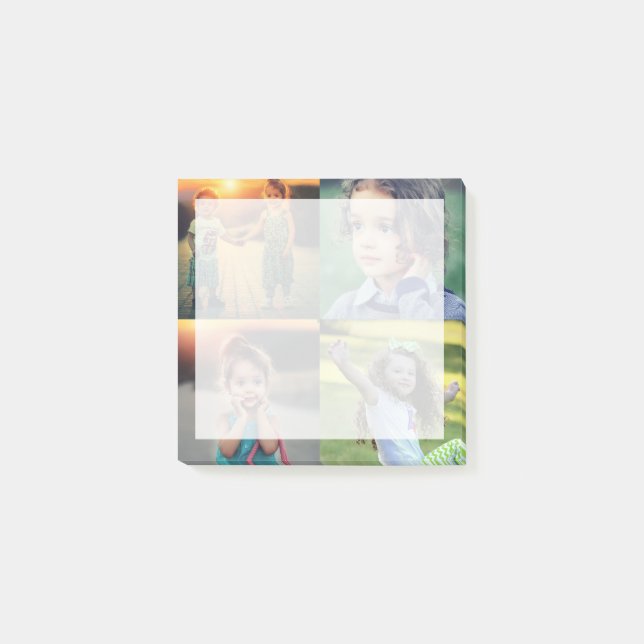 Create your own family photo collage post-it notes (Front)