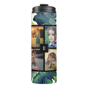 Create your own family photo collage thermal tumbler