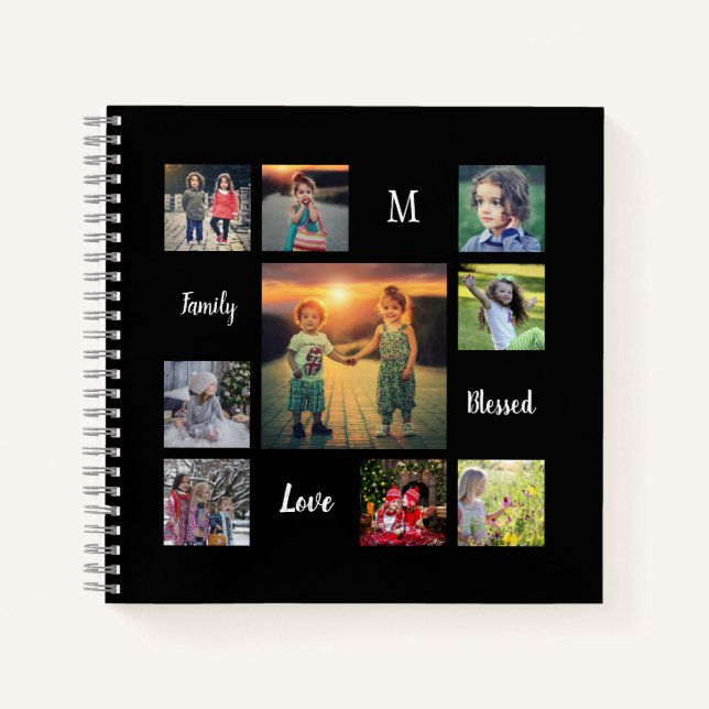 Create your own family photo collage unique notebook (Front)