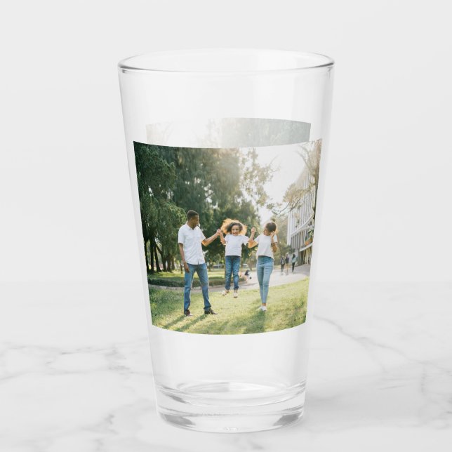 Create Your Own Family Photo Glass (Front)
