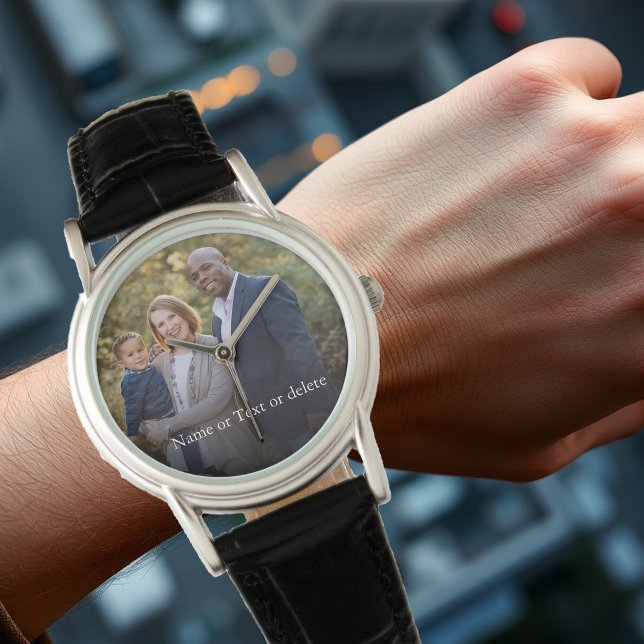 Create your own family photo keepsake watch (Create your own family photo keepsake watch. You can add your own photo, names/text.)