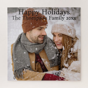 Create your own family photo modern stylish jigsaw puzzle