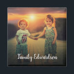 Create your own family photo monogram name magnet<br><div class="desc">Create your own family photo monogram name magnet
Add your most beautiful photo and add your own name to personalise.</div>