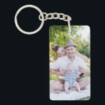 Create Your Own Family Photo Personalised Keychain<br><div class="desc">Feature two of your favourite photos with this double-sided keychain. Perfect for family photos and wedding photos. This will also be perfect as a personalised gift.</div>