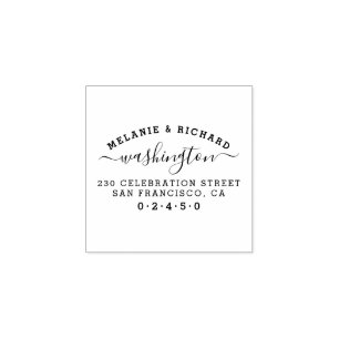 Create Your Own Family Return Address Rectangular Rubber Stamp
