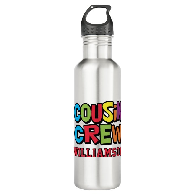 Create Your Own Family Reunion Cousin Crew  710 Ml Water Bottle (Front)