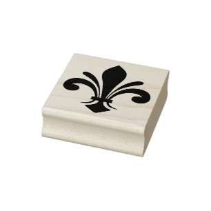 Create Your Own Fancy Fleur De Lis Rubber Stamp