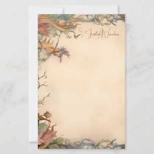 Create Your Own Fantasy Garden Floral Stationery