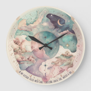 Create Your Own Fantasy World Map Large Clock
