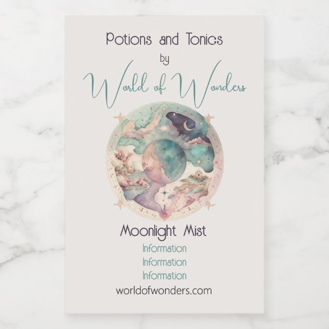 Create Your Own Fantasy World Map Wine Label (Single Label)