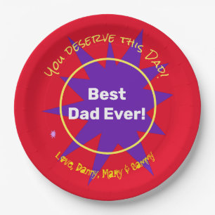 Create Your Own Fathers Day Personalised Paper Plate