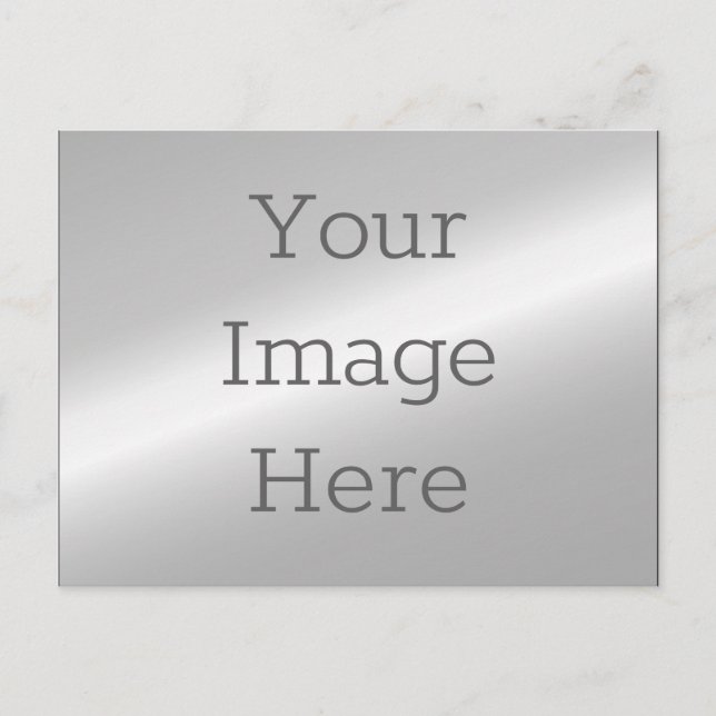 Create Your Own Faux Metallic Silver Postcard (Front)