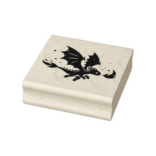 Create Your Own Fierce Fire Dragon Fledgling Rubber Stamp