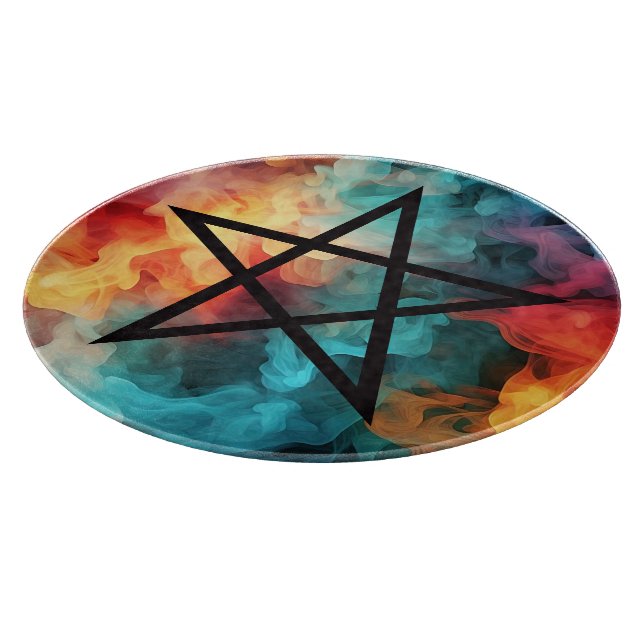 Create Your Own Fiery Jade Alcohol Ink Smoke Cutting Board (Corner)