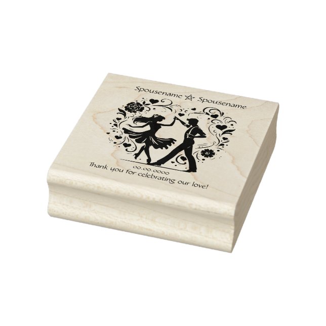 Create Your Own Filigree Roses Dance Handfasting Rubber Stamp (Stamp)