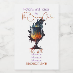 Create Your Own Fire Chalice Food Label