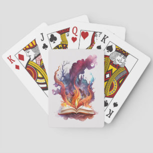 Create Your Own Fire Spell Book Playing Cards