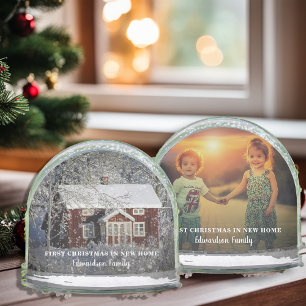 Create your own first christmas in our new home snowglobe
