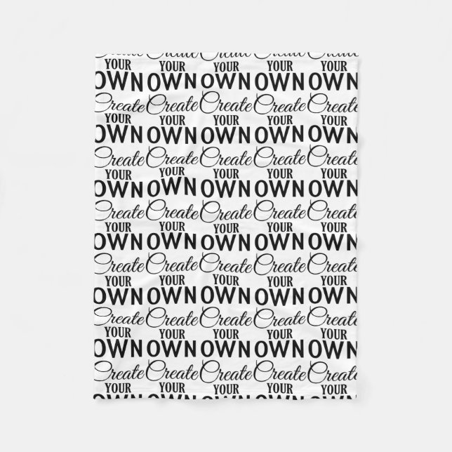 Create Your Own Fleece Blanket (Front)