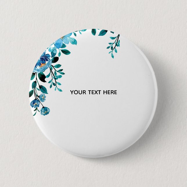 Create Your Own Floral 6 Cm Round Badge (Front)