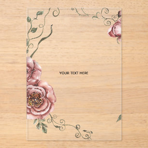 Create Your Own floral Acrylic Invitations