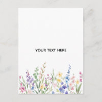 Create Your Own Floral Announcement Postcard
