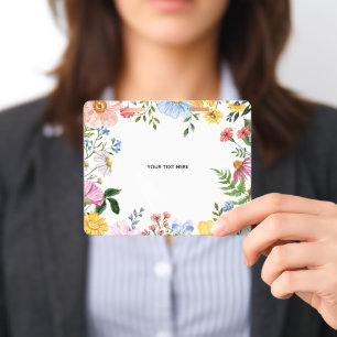 Create Your Own floral Badge ID Badge