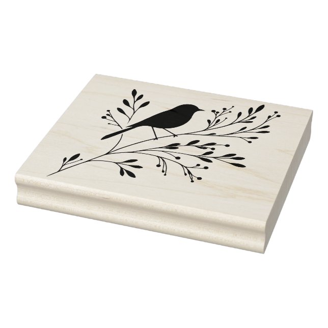 Create Your Own Floral BIrd Tree Branch Rubber Stamp (Stamp)