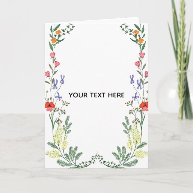 Create Your Own Floral Border Card (Front)