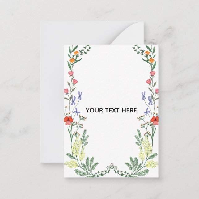 Create Your Own Floral Border Card (Front)