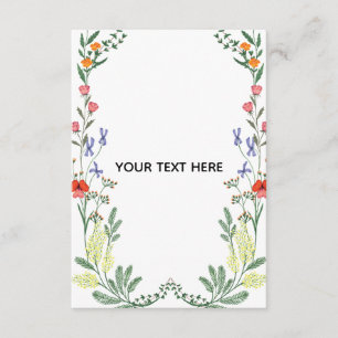 Create Your Own Floral Border Enclosure Card