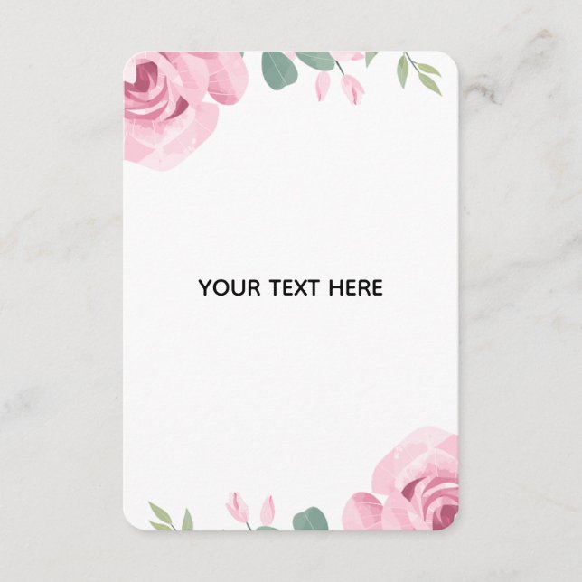 Create Your Own Floral Border Enclosure Card (Front)