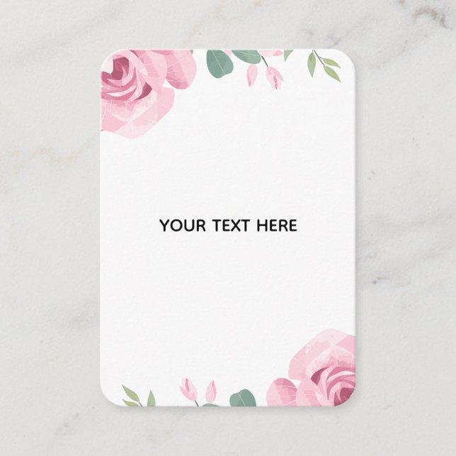 Create Your Own Floral Border Enclosure Card (Front)