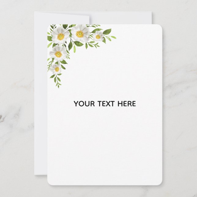 Create Your Own Floral Border Save The Date (Front)