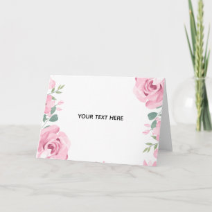 Create Your Own Floral Border Thank You Card