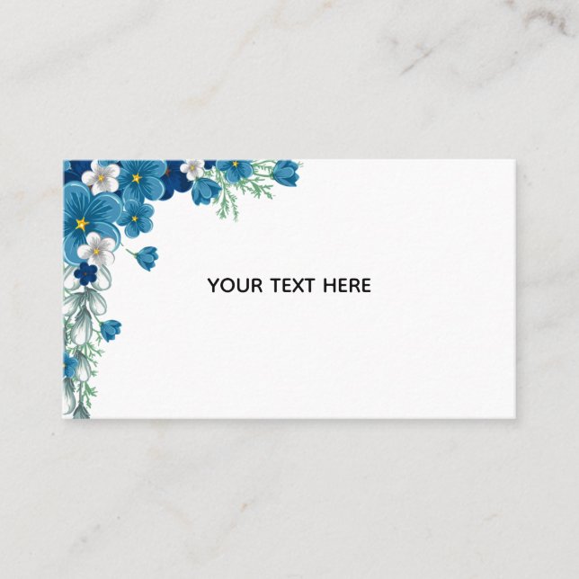 Create Your Own Floral  Business Card (Front)