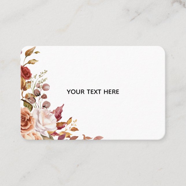 Create Your Own Floral Business Card (Front)