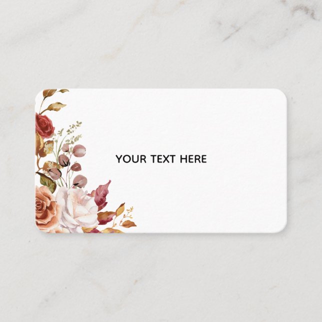Create Your Own Floral Business Card (Front)