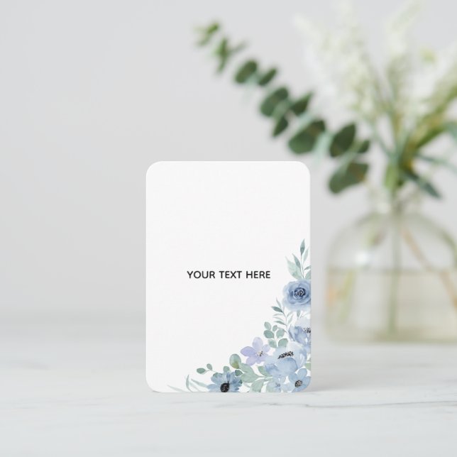 Create Your Own Floral  Business Card (Standing Front)