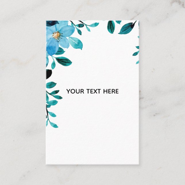 Create Your Own Floral Business Card (Front)