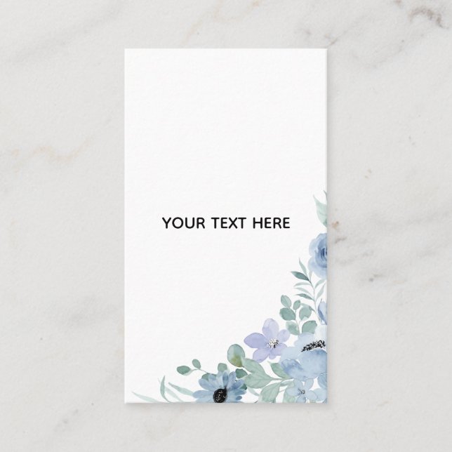 Create Your Own Floral  Business Card (Front)