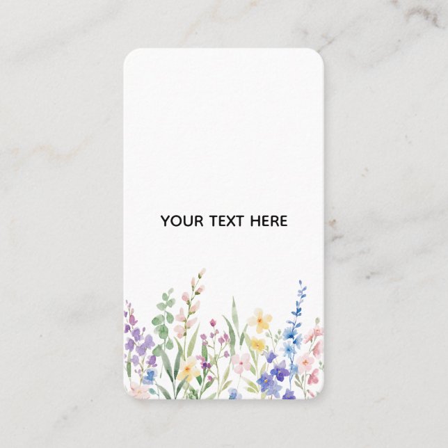 Create Your Own Floral  Business Card (Front)