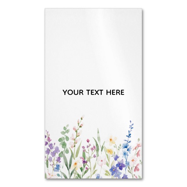 Create Your Own Floral Business Card Magnet (Front Vertical)