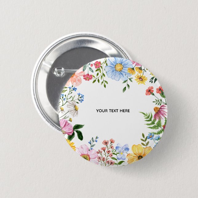 Create Your Own floral Button (Front & Back)