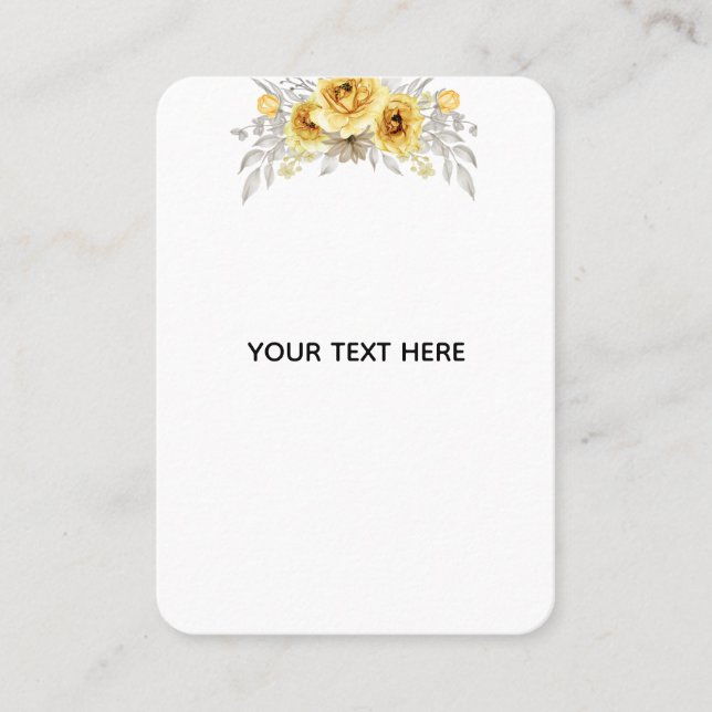 Create Your Own Floral  Calling Card (Front)